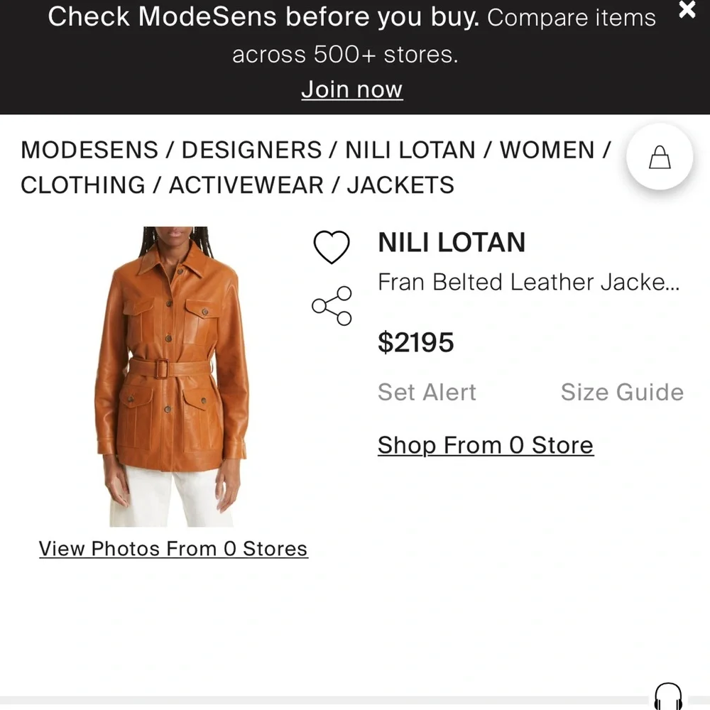 Nili Lotan leather belted jacket - Picture 5 of 7